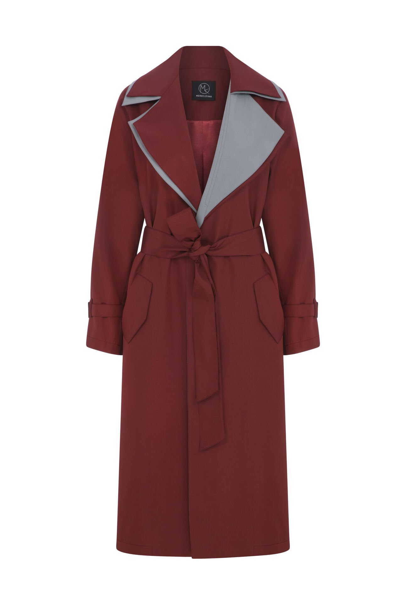 MIYYLA BORDEAUX TRENCH – Bordo Gabardin Trençkot | Modern ve MIYYLA BORDEAUX TRENCH – Bordo Gabardin Trençkot | Modern ve
